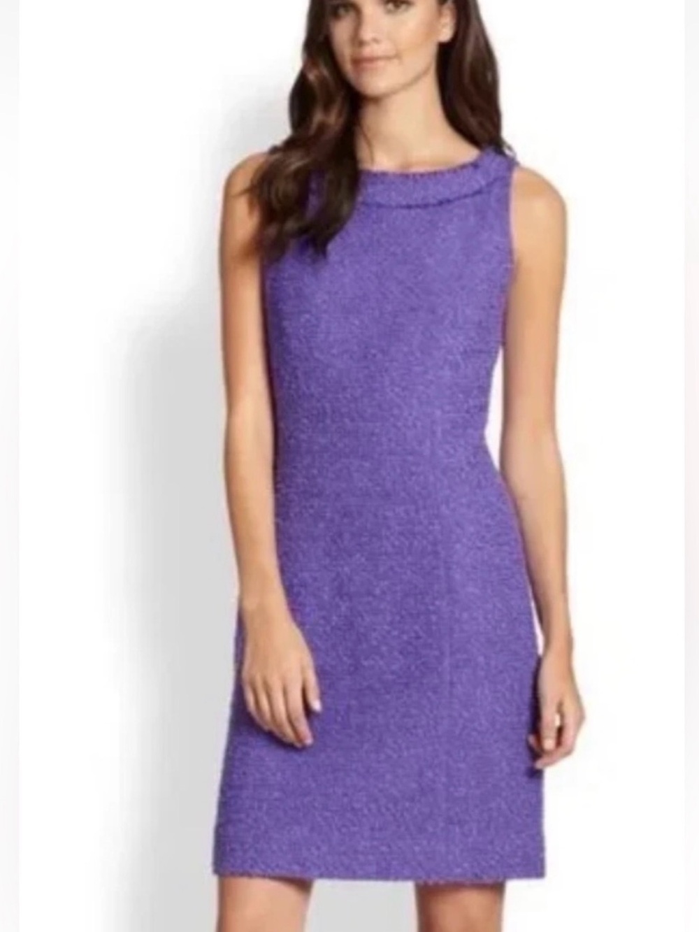 Kate Spade Naudia Dress in Purple Textured Tweed 00